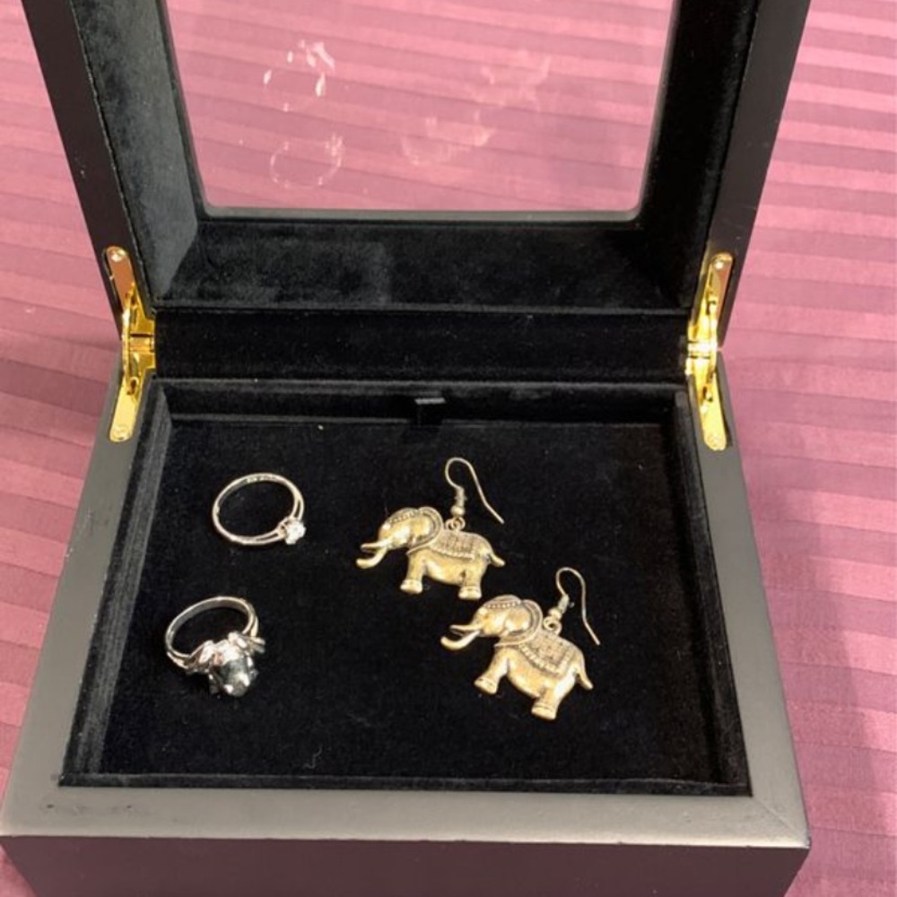 Black Jewelry Shadow Box